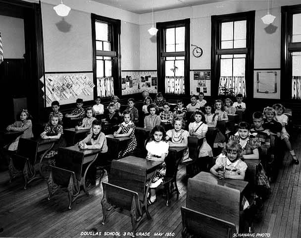 Douglas School third graders posed for this photo in May of 1950. Photo courtesy Minnesota Historical Society.