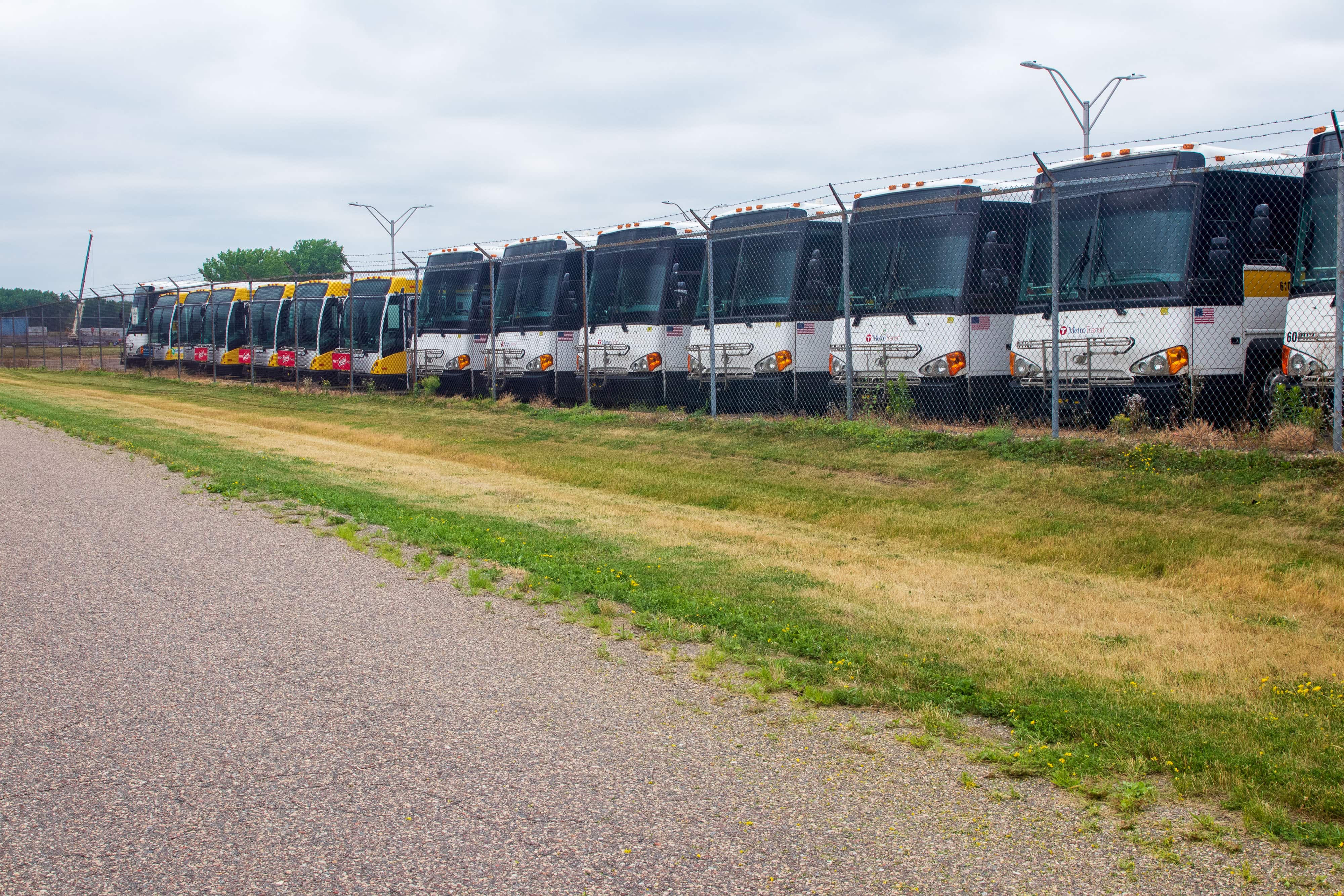 parked Metro Transit buses