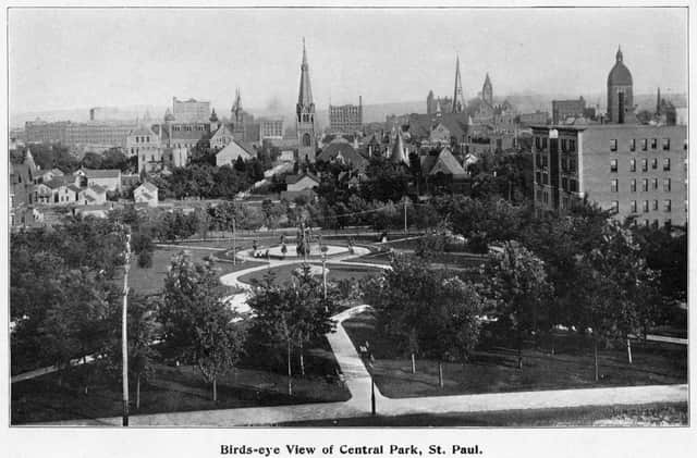 A bird's-eye view of Central Park in 1898.