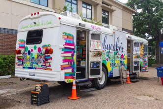 exterior design of Babycake's Book Stack